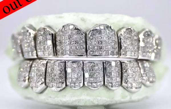 Custom Grillz Princess Cut Invisible Setting