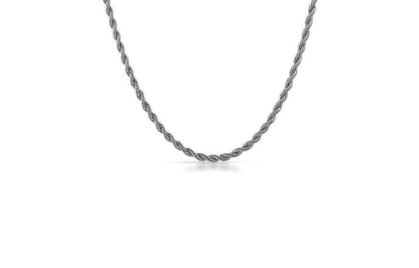 23″ Silver Rope Chain Necklace